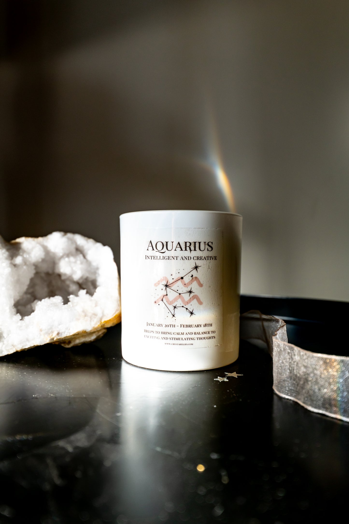 Aquarius Zodiac Candle