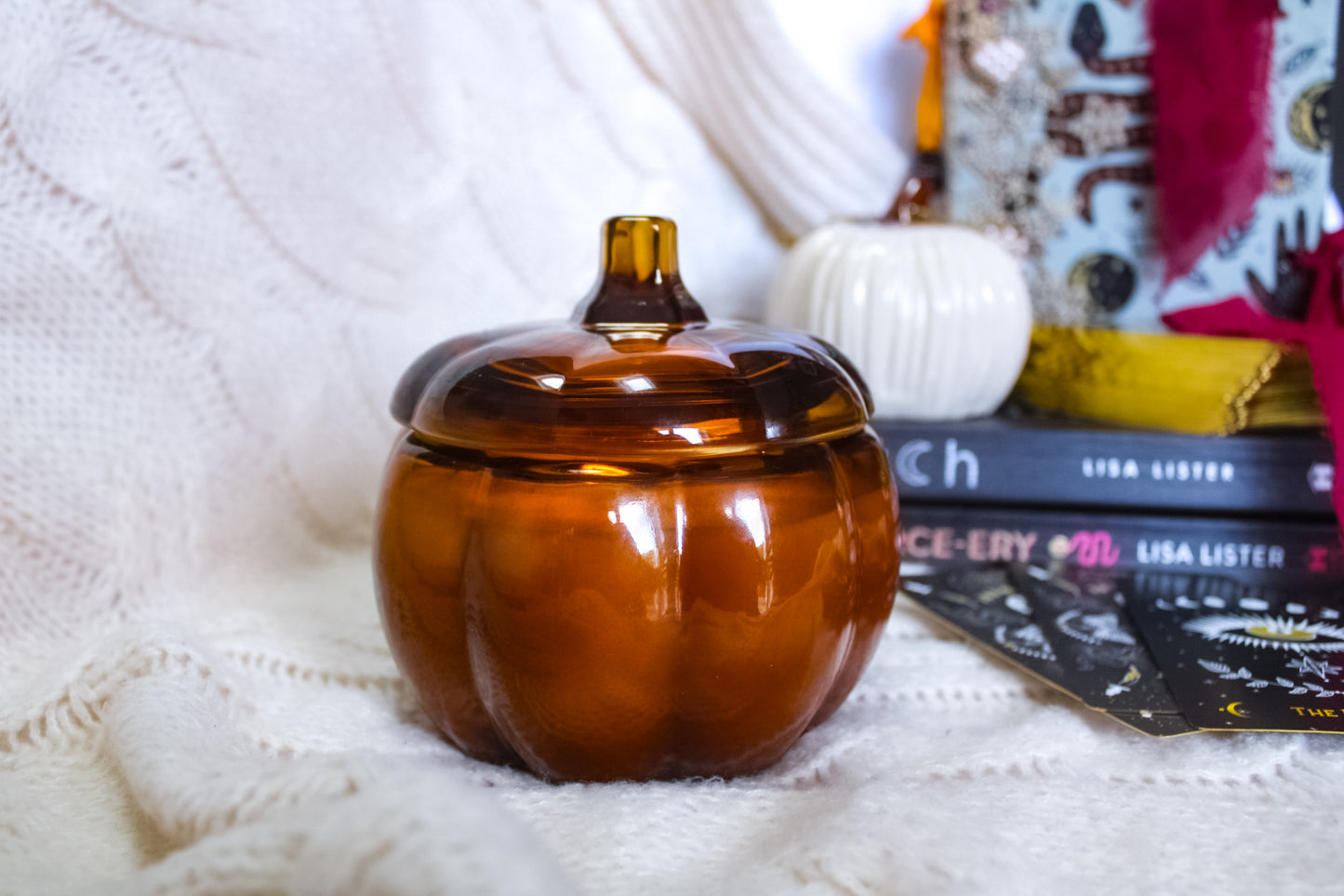 Glass Pumpkin Candle